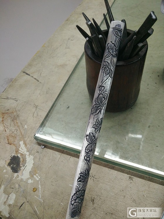 突然发现这样挺美的！有点古老的味道_手镯银