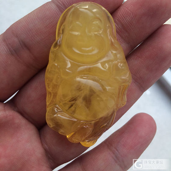 睡醒..._琥珀蜜蜡挂件