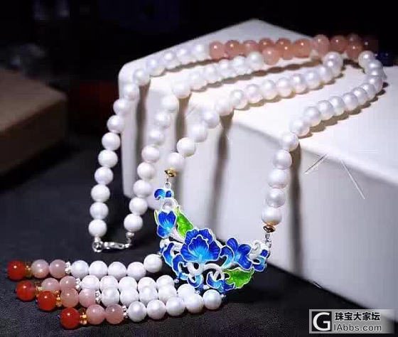 来晒晒锦绣未央的同款，哈哈_珍珠头饰项链