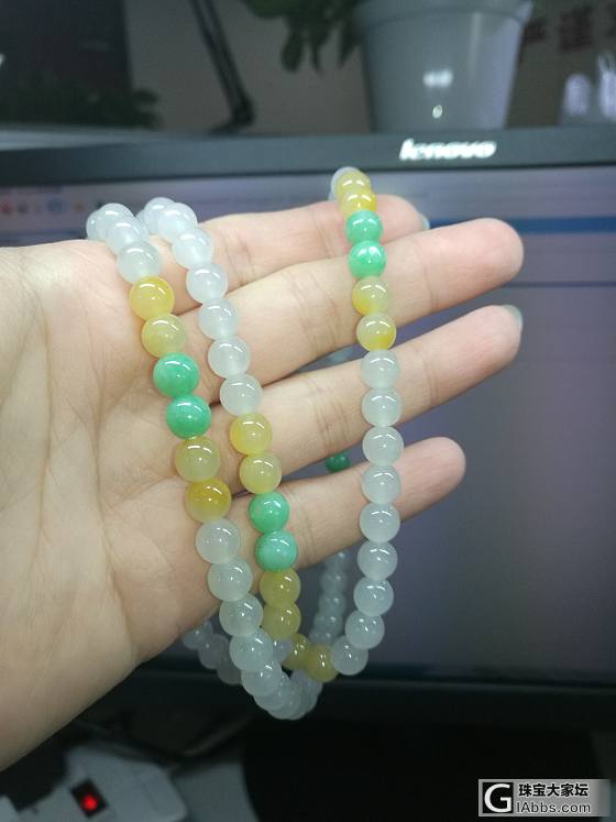 晒个珠链，圣诞节入的，算是给自己个圣诞礼物吧_珠串翡翠