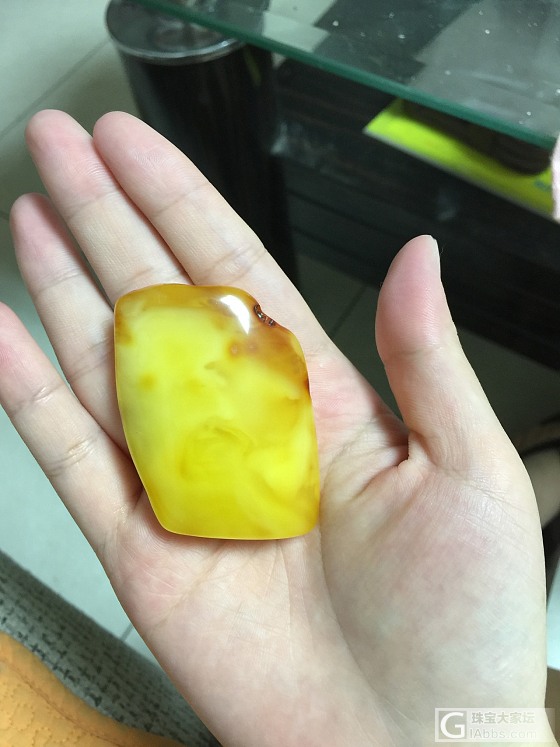磨的第一块原石_蜜蜡打磨