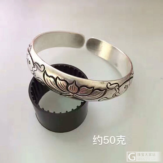 新人报道。多多关照。手工银手镯_银