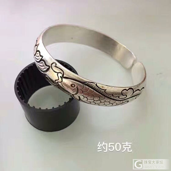 新人报道。多多关照。手工银手镯_银
