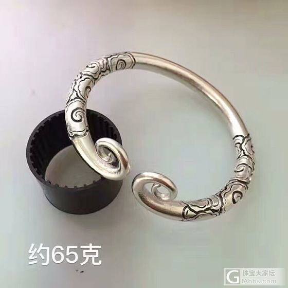 新人报道。多多关照。手工银手镯_银