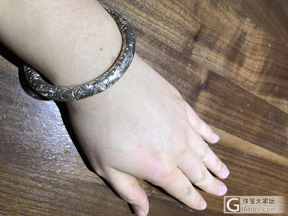氧化了的月下霜…_手镯银