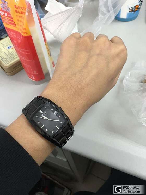 琥珀22大珠 金棕珠 西铁城全新酷黑女表_西铁城琥珀
