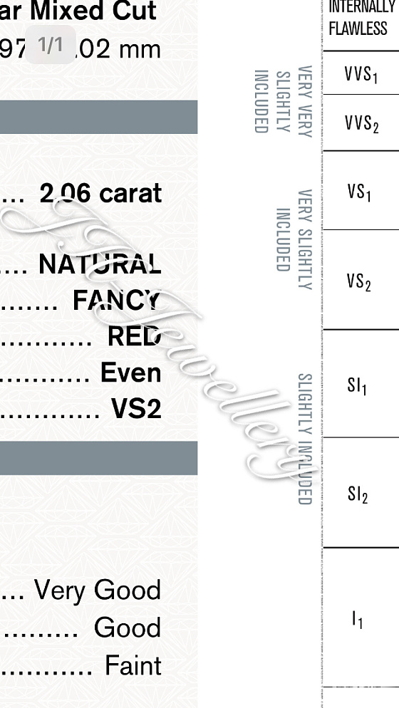 24页GIA证书有一种钻石叫fancy red有个地方叫阿盖尔，牛逼2.06克拉_机构证书彩钻