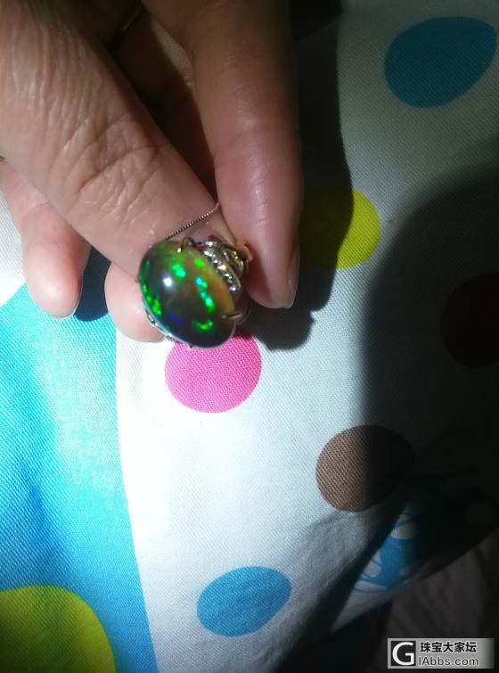 找到一枚戒指，四五年前淘货所得，深夜尤为喜心！_戒指欧泊