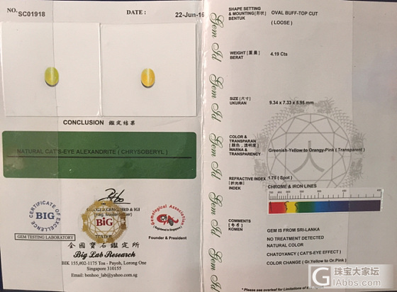 刚淘到变石4.19ct，坛內朋友帮忙看看_变石蛋面