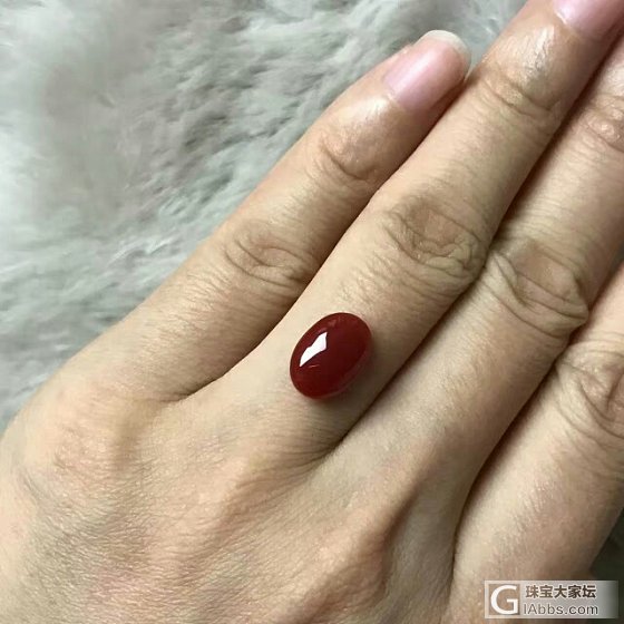 阿卡戒面0.52克，紫霞微信1604073048_珊瑚戒面