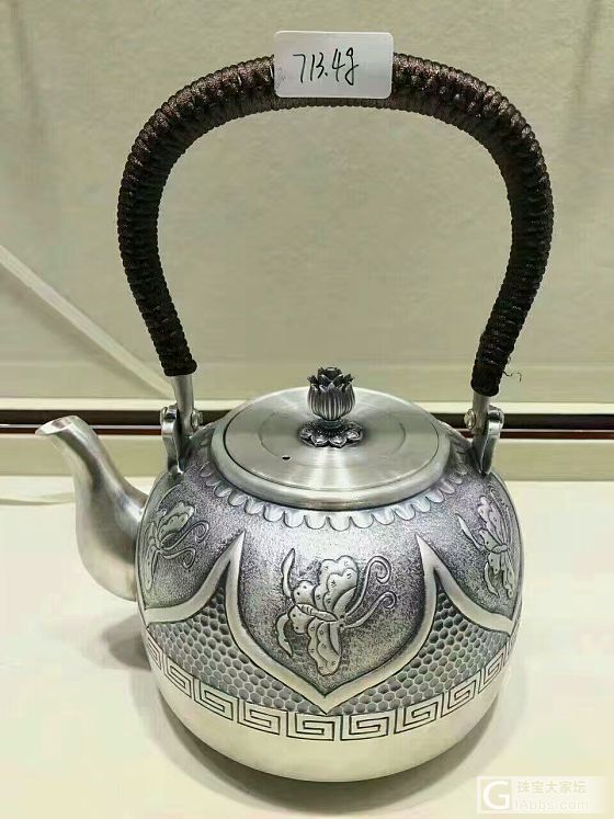 仿古纯银烧水壶纯手工高品质全锤纹茶具_银器