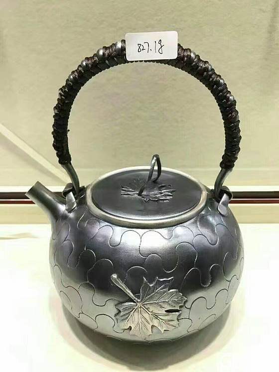 仿古纯银烧水壶纯手工高品质全锤纹茶具_银器