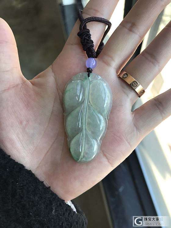 新入手叶子。求围观。_挂件翡翠