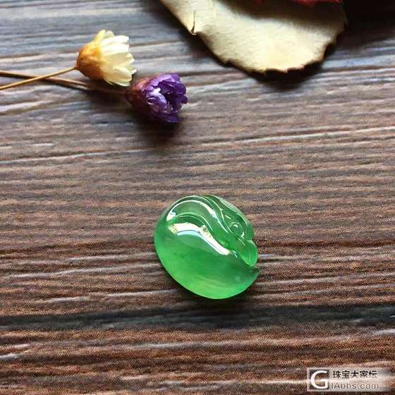 阳绿天鹅_戒面翡翠