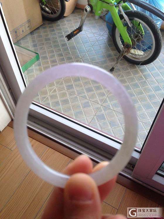 54冰糯紫圆条出闲置_手镯翡翠