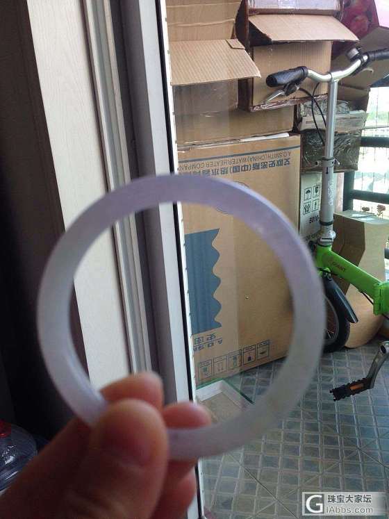54冰糯紫圆条出闲置_手镯翡翠