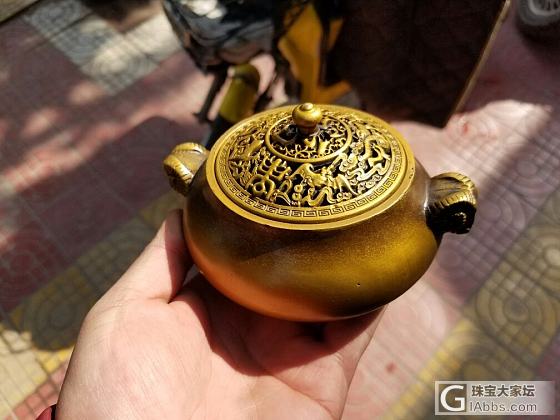 出售香炉一个，纯铜物件，袖珍香炉，盘香炉_铜器