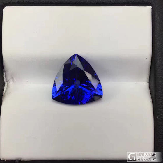 谁说的要三角形坦桑石的4.82ct 看过来！_刻面宝石坦桑石