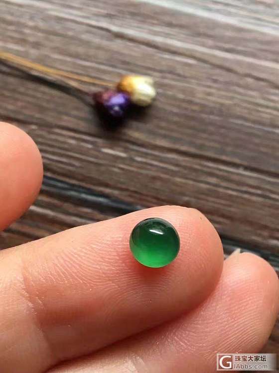 满绿圆形戒面_翡翠