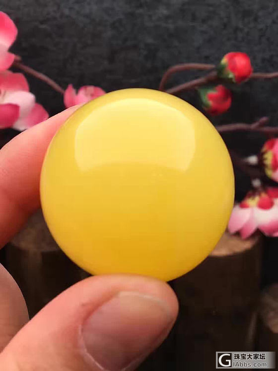 蜜蜡圆饼_蛋面蜜蜡