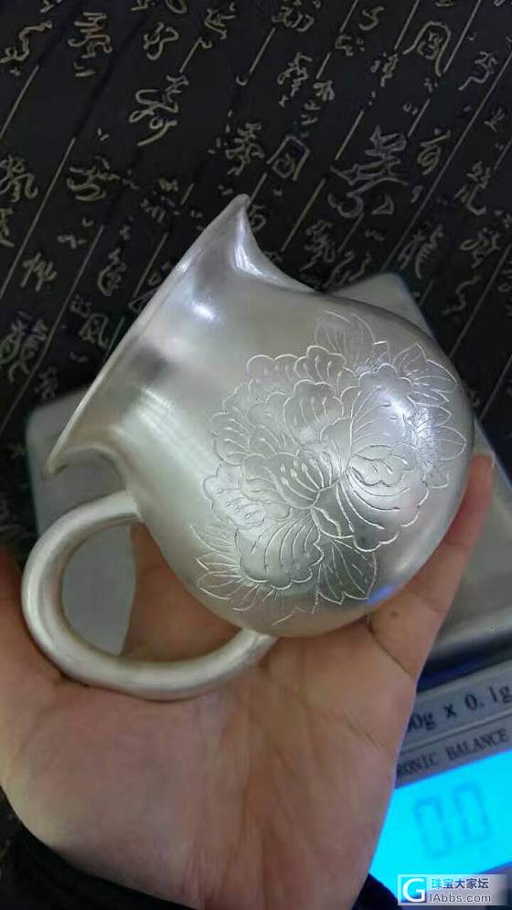 有喜欢茶壶的吗！像这种999纯银_银