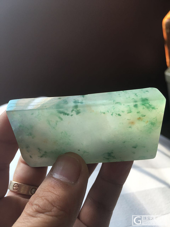 完美的飘绿花牌子料✨_明料翡翠