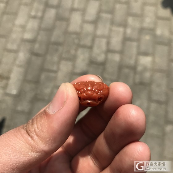 赵文金老师2017年新款仿古兽面背云南红款_玉工