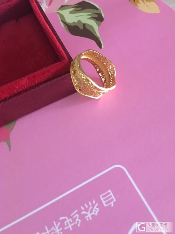 六福蕾丝戒指_戒指金