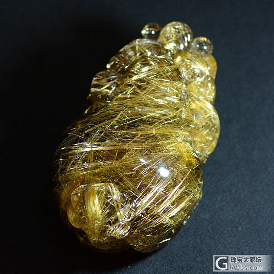 今天秀一个钛晶貔貅摆件_水晶