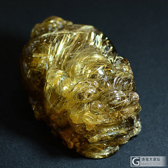 今天秀一个钛晶貔貅摆件_水晶