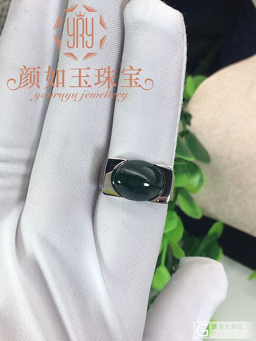 翡翠男戒_翡翠戒指颜如玉镶嵌