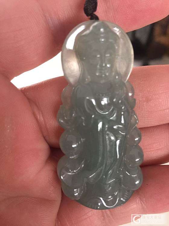 缅甸翡翠挂件站立观音_吊坠翡翠