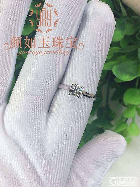 80分J色GIA四爪女戒_钻石镶嵌戒指颜如玉镶嵌