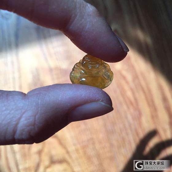 捡漏啦，冰黄佛公加飘花佛公_挂件翡翠