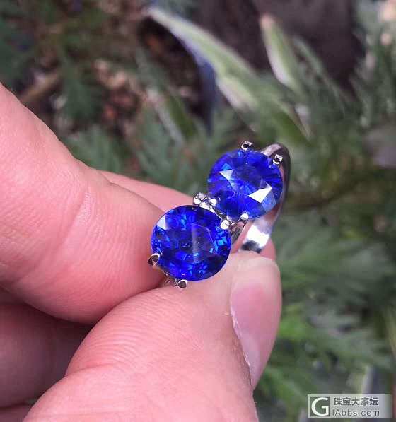 ##中颐天然皇家蓝蓝宝石一对##  4.15ct_刻面宝石蓝宝石中颐彩色宝石