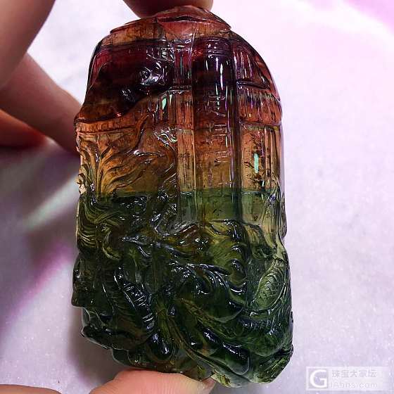 碧玺雕件_挂件碧玺