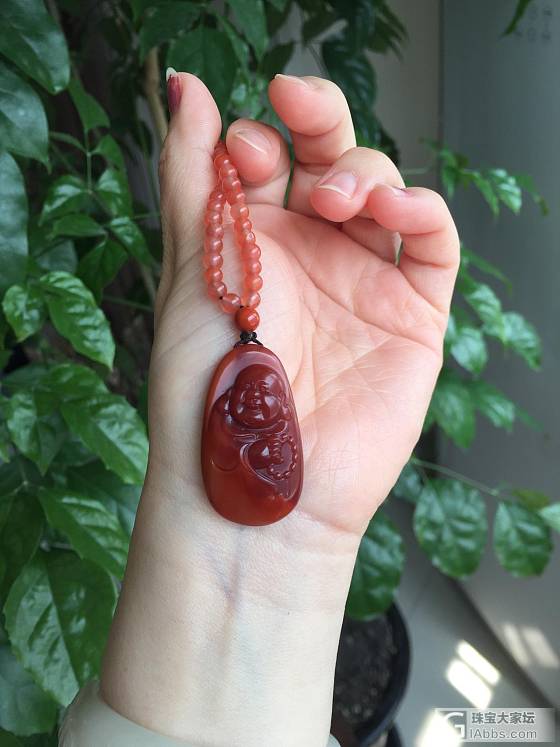 转叶海林南红佛_毛衣链南红