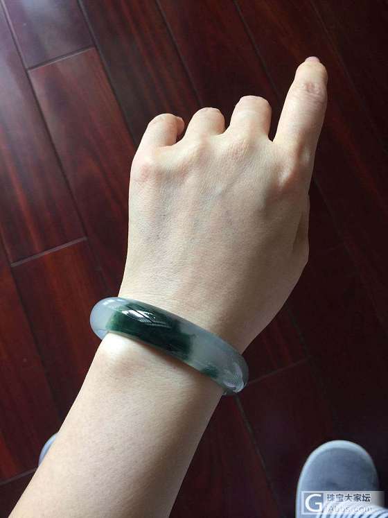 昨天收到，手撸青了，还是转了吧…_手镯翡翠