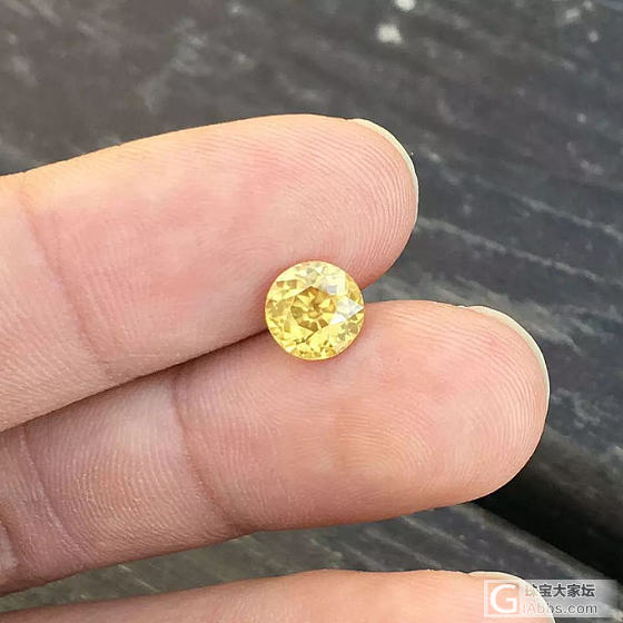 2.13ct 天然 vivid yellow 黄色 圆形 锆石 戒指 镶嵌定制_锆石