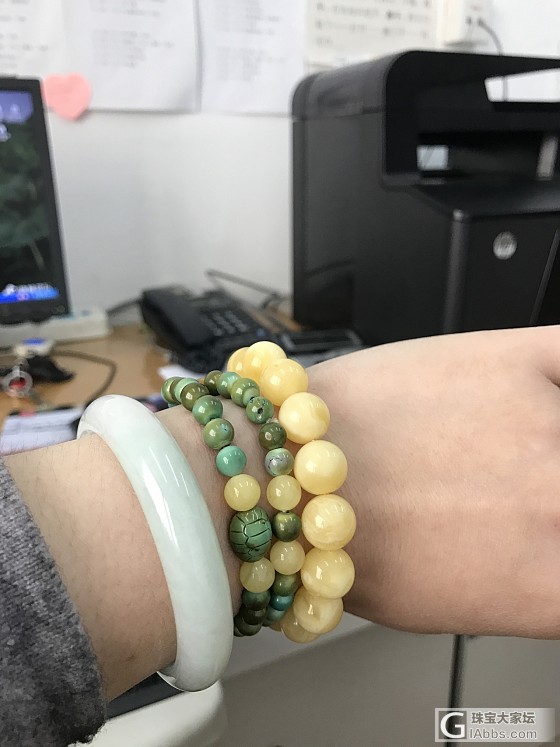 蜜蜡和松石确实很配😀😀😀_松石搭配蜜蜡