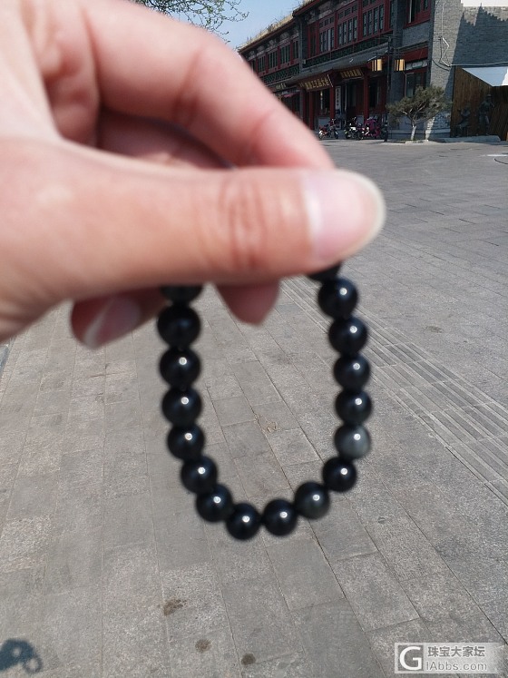 这个是纯天然冰种黑曜石吗？_珠串黑曜石