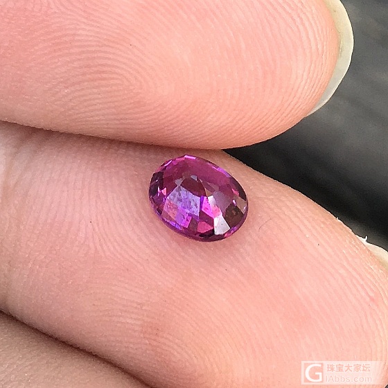 1.11ct 坦桑尼亚 纯紫 紫色 紫牙乌 椭圆 石榴石 戒指 镶嵌定制_刻面宝石石榴石