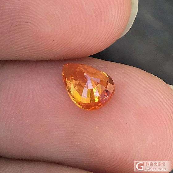 1.51ct 芬达橙 艳橙 水滴 全净 锰铝榴石 石榴石 戒指 镶嵌定制_刻面宝石石榴石