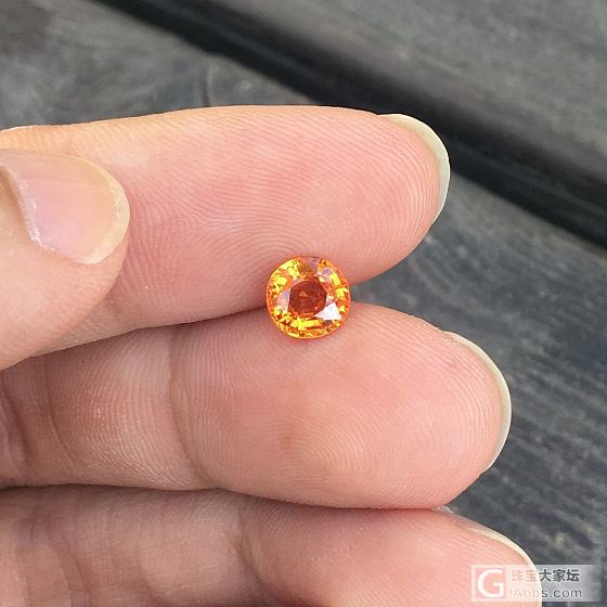 1.33ct 芬达橙 艳橙 椭圆 锰铝榴石 石榴石 戒指 吊坠 镶嵌定制_芬达