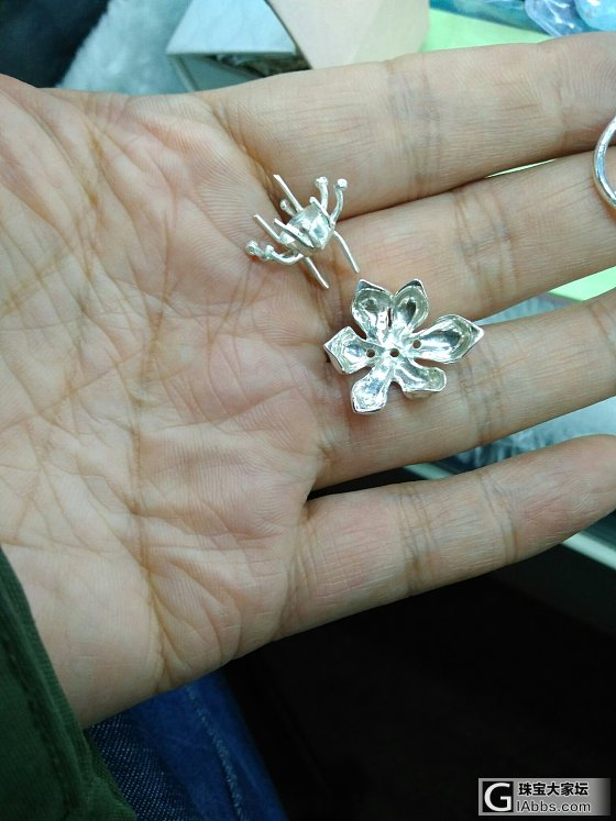 莲花银托_金工戒指