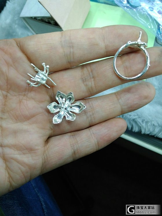 莲花银托_金工戒指