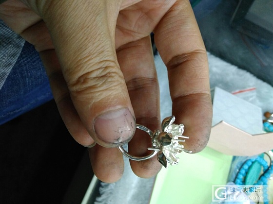 莲花银托_金工戒指