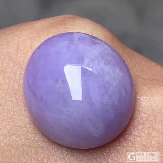 这个紫罗兰大蛋面，玉质细腻，底色醇厚，紫气东来，见光不死，完美，尺寸17.4*1..._蛋面翡翠