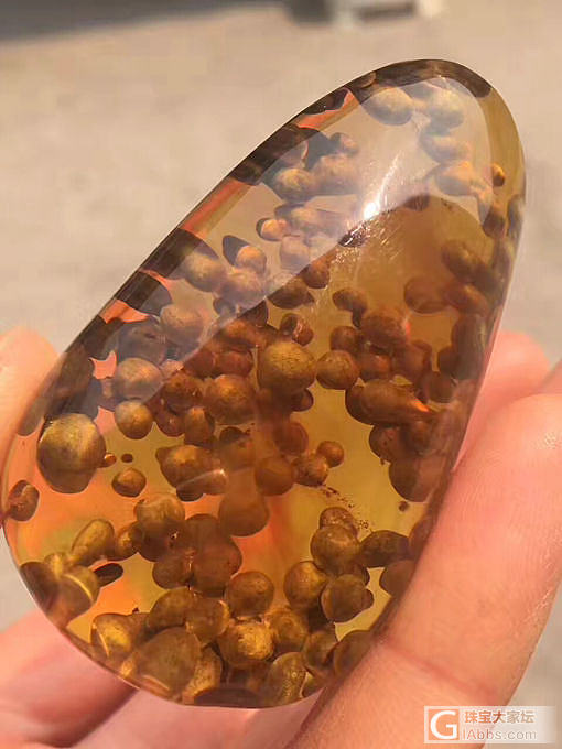 缅甸特色金蓝孢子随行吊坠，珀体干净透亮！重24克，规格60/34/16mm.特价..._琥珀蜜蜡