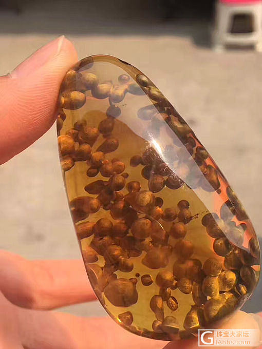 缅甸特色金蓝孢子随行吊坠，珀体干净透亮！重24克，规格60/34/16mm.特价..._琥珀蜜蜡